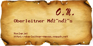 Oberleitner Ménás névjegykártya